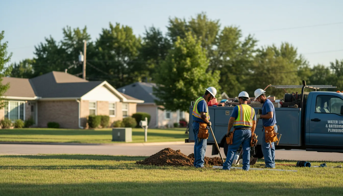 Residential water line and bathroom plumbing service in West Harrison, IN